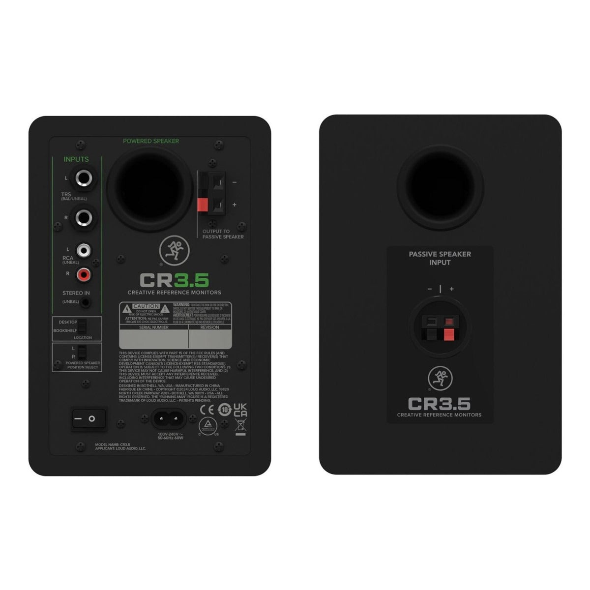 Mackie CR3.5 3.5" Powered Studio Monitors with Tone Control