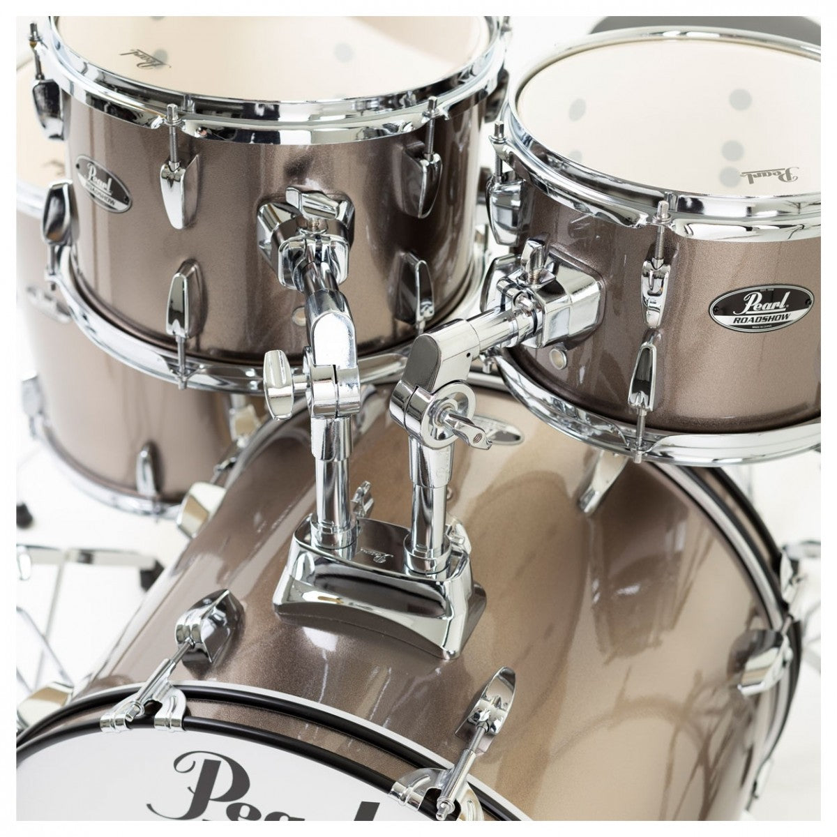 Pearl Roadshow 5pc Compact Drum Kit w/Sabian Cymbals, Bronze Metallic