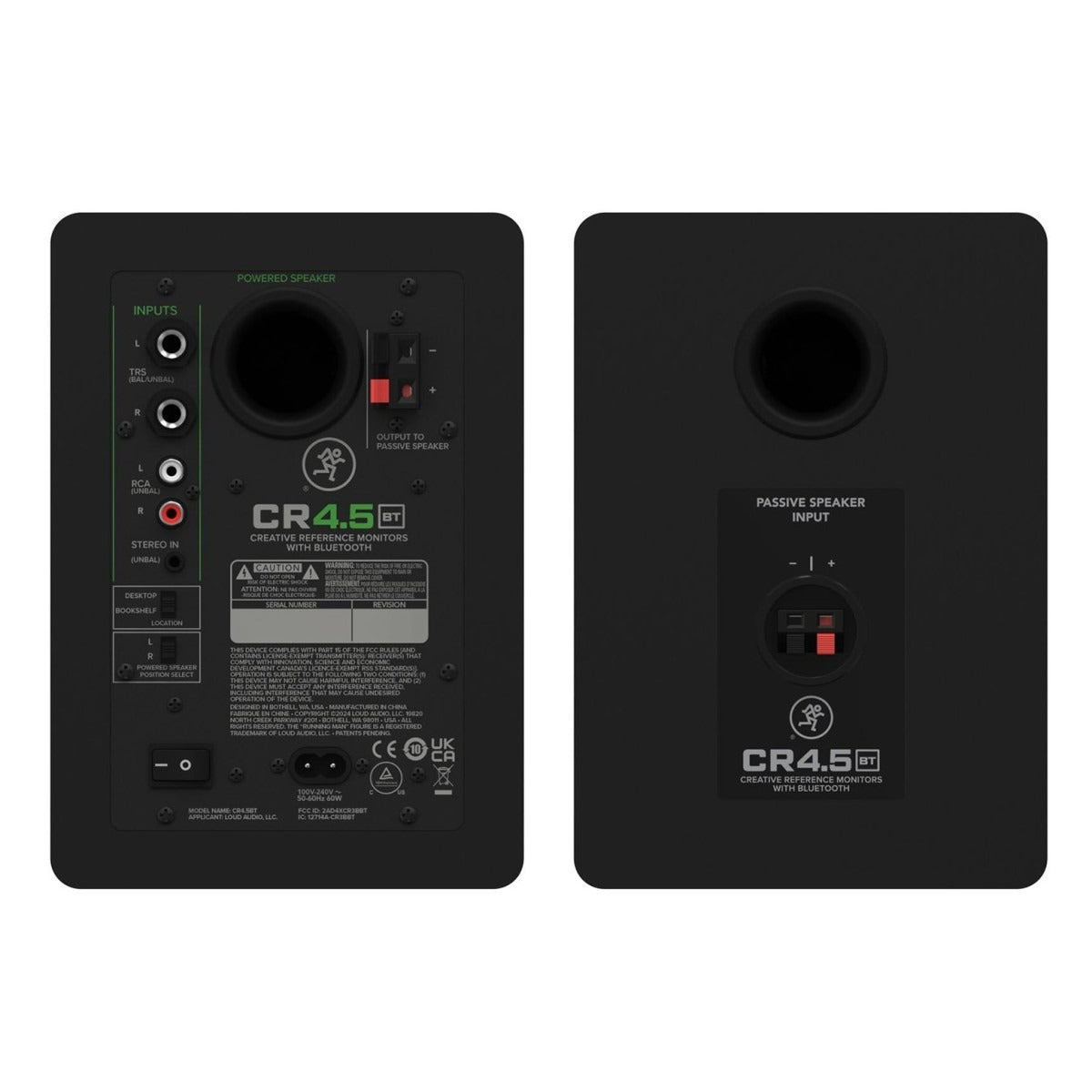 Mackie CR4.5BT 4.5" Powered Studio Monitors with Tone Control and Bluetooth