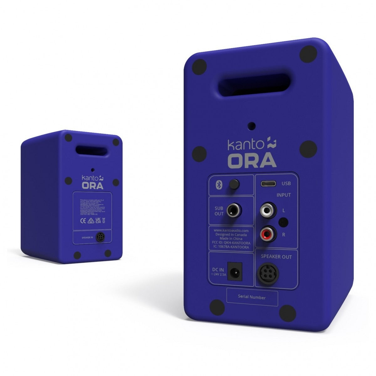 Kanto Ora Powered Reference Desktop Speakers with Bluetooth, Matte Purple