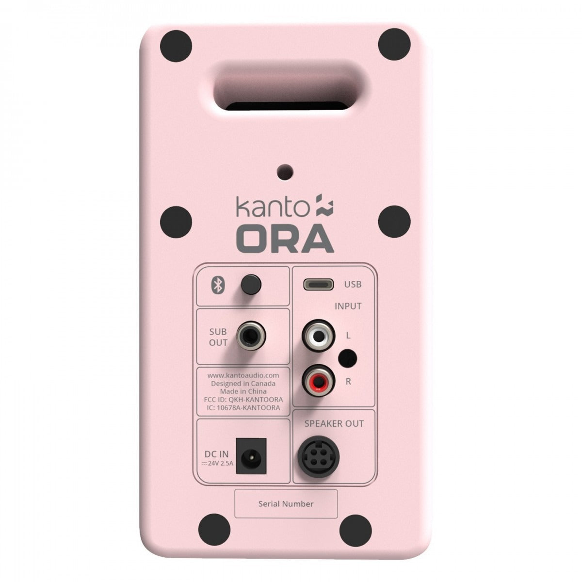 Kanto Ora Powered Reference Desktop Speakers with Bluetooth, Matte Pink