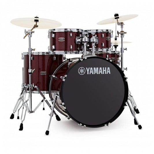 Yamaha Rydeen 22" Drum Kit w/Cymbals, Burgandy Glitter