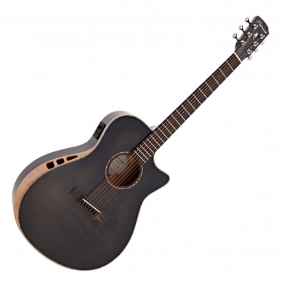 Hartwood Sonata Thinline Electro Acoustic Guitar, Black